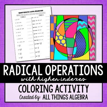 It will certainly squander the time. Radical Operations (with higher indexes) Coloring Activity ...