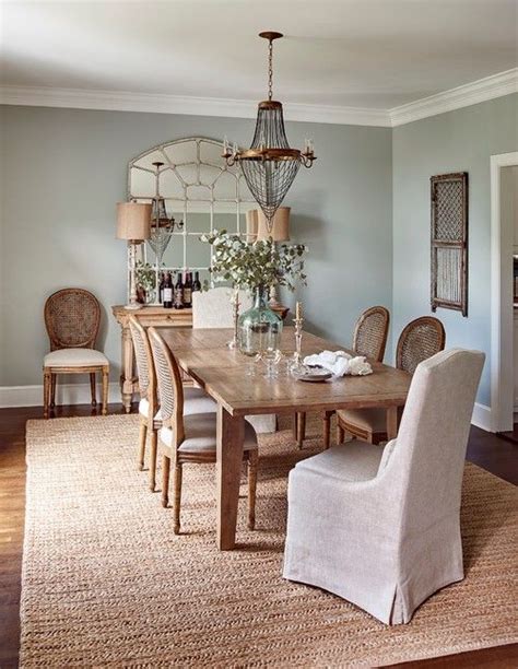 Traditional Dining Room With Sisal Rug Farm House Dining Room Dining