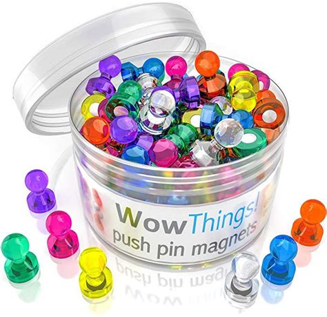 Push Pin Magnets Pack Assorted Colored Kitchen Office Magnets Neodymium Mini Fridge Magnets