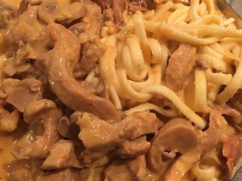 Schweinegeschnetzeltes mit Spätzle von Peti Ein Thermomix Rezept aus der Kategorie