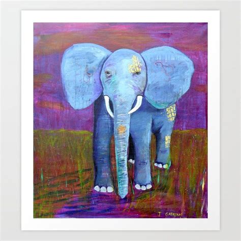 Spirit Of The Elephant Print Of Original Painting By Heavenspirit