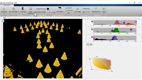 It is a working example to understand the matlab environment while the code or algorithm is running. How to Segment Images Using Color Thresholding Video - MATLAB