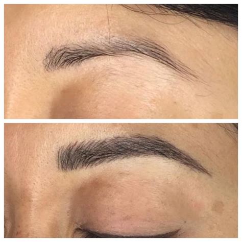 Before And After Thicker Cleaner And Fuller Brows Spend Less Time