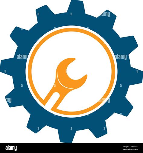 Wrench Gear Vector Illustration And Icon Of Automotive Repair Stock