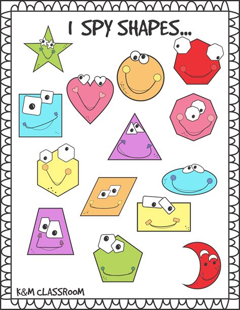 These worksheets are tailored for kg and grade 1 kids. I Spy Shapes...