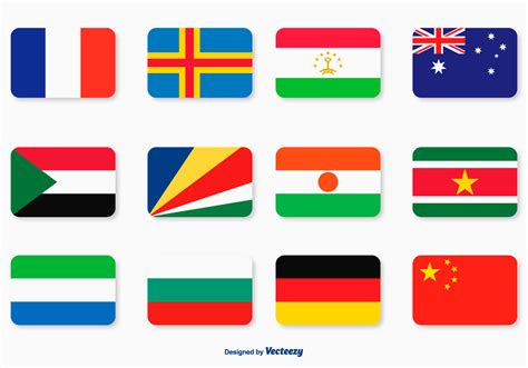 Flat Flag Icon Set Download Free Vector Art Stock Graphics And Images