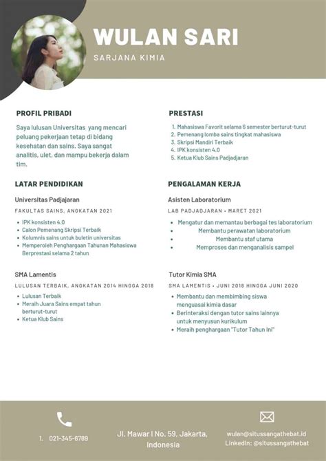 Contoh Cv Lamaran Kerja Bidan Fresh Graduate  Riset