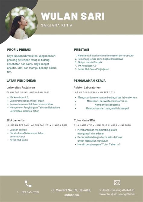 Contoh Cv Lamaran Kerja Untuk Fresh Graduate Viral Update