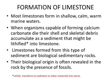 2 Formation Of Limestone