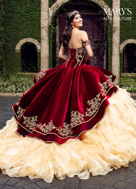 charro quinceañera dress by alta couture style mq3037 red wedding dresses 15 dresses