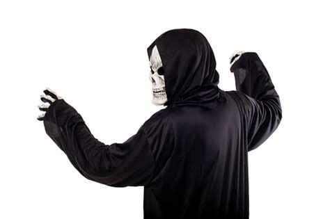 Grim Reaper Ghost Coming Out Of The Foggy Mist Stock Photo Download