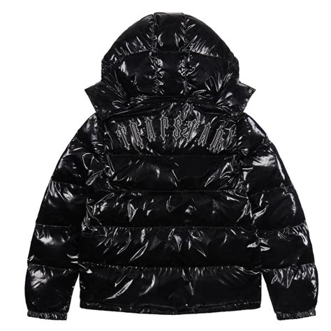 Trapstar Irongate Detatchable Hooded Puffer Jacket Shiny Black In