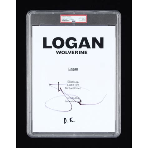 Hugh Jackman And Dafne Keen Signed Logan Movie Script 11x14 Photo Psa Pristine Auction