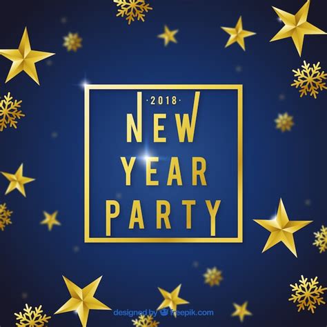 Free Vector Golden New Year Party Background