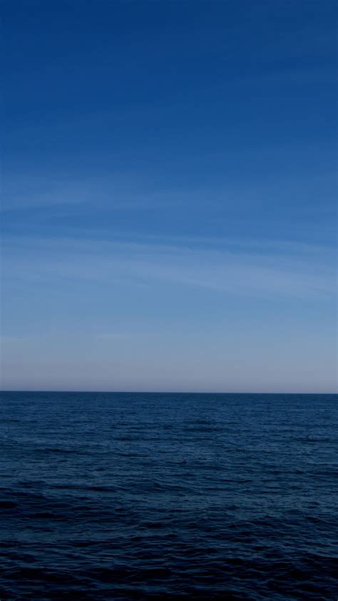 Calm Blue Sea Sky Clean Nature Wallpaper Landscape Wallpaper
