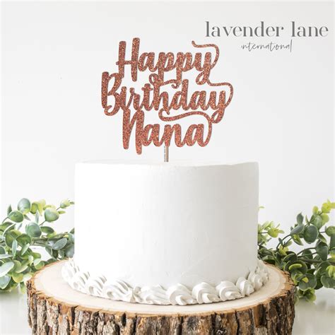 Happy Birthday Nana Glitter Cake Topper Hbd Party Wedding Etsy
