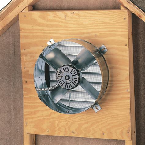 Cool Attic Gable Mount Attic Exhaust Ventilator Fan — 1600 Cfm Model