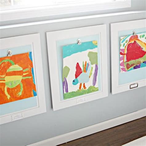 12 Nifty New Ways To Display Kids Artwork Displaying Kids Artwork