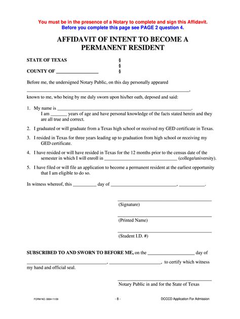 Texas Affidavit Form Pdf Fill Out And Sign Online Dochub