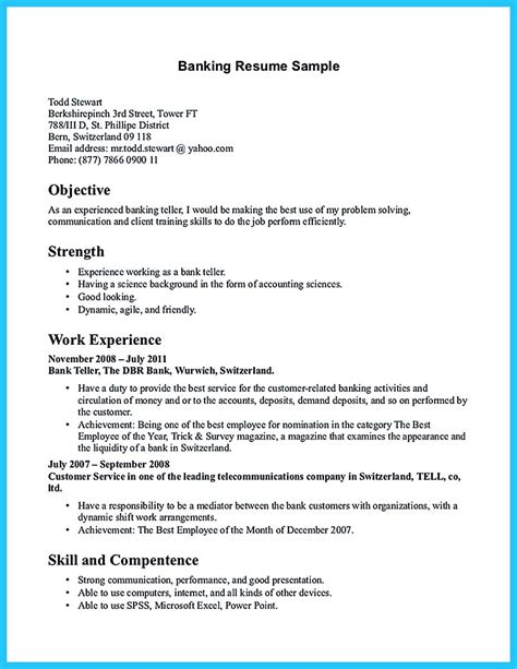 Much of the job of a bank teller consists in interacting with customers in a way that makes them comfortable. Learning to Write from a Concise Bank Teller Resume Sample