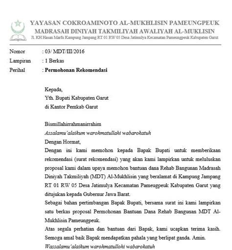 Contoh Surat Permohonan Rekomendasi Ppds Bupati Delinewstv