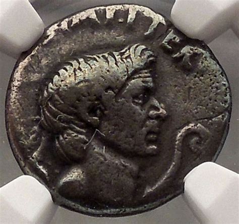Julius Caesar Enemy Pompey The Great Son Sextus Ngc Vf Silver Roman Coin I57690 Roman Coins