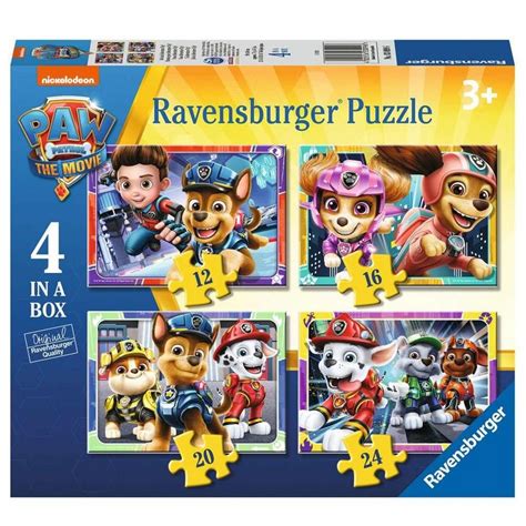 Paw Patrol Puzzle 4 In 1 Kinder Puzzle Box The Movie Ravensburger Paw