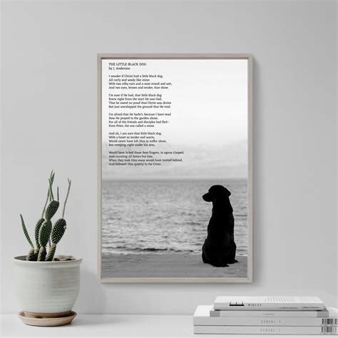 The Little Black Dog Poem Poster Original Art Print Photo Wall Home
