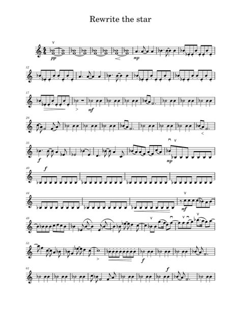 Rewrite The Star Violin Ii Sheet Music For Violin String Quartet