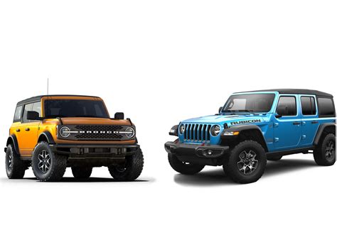 2021 Ford Bronco Vs 2021 Jeep Wrangler Which Is Best Off Road