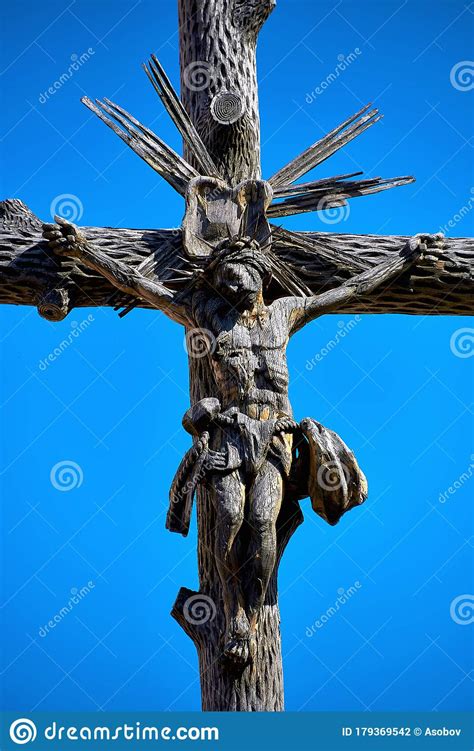 The Sculpture Of The Crucifixion Of Jesus Religious Symbol Of Faith Crucifixion Is The Main