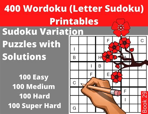 Letter Sudoku Wordoku Or Word Sudoku Etsy Lettering Printable