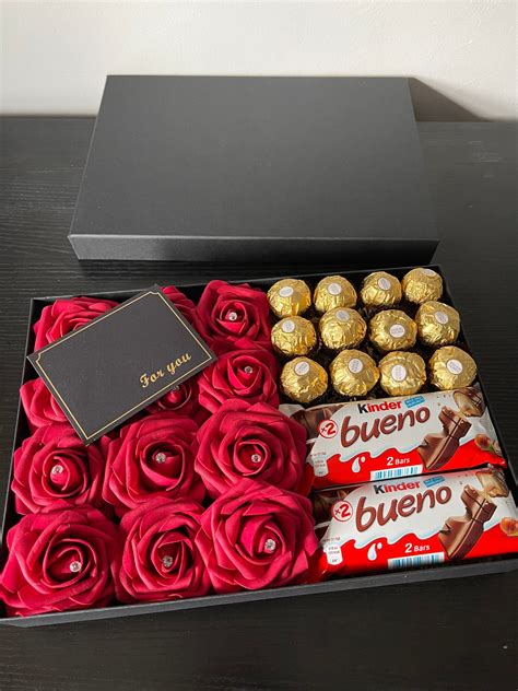 Luxury Chocolate Rose Box Gift Hatbox Home Decor Valentines Day