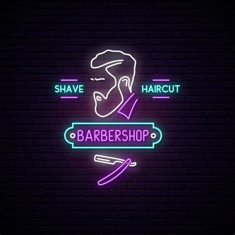 Barbershop Neon Sign Neon Signs Barber Shop Custom Neon Signs