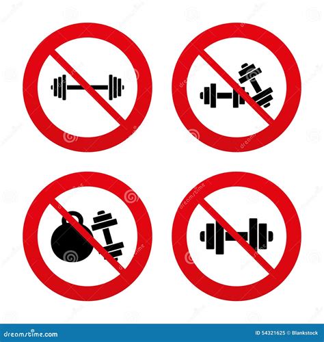 Dumbbells Icons Fitness Sport Symbols Vector Illustration