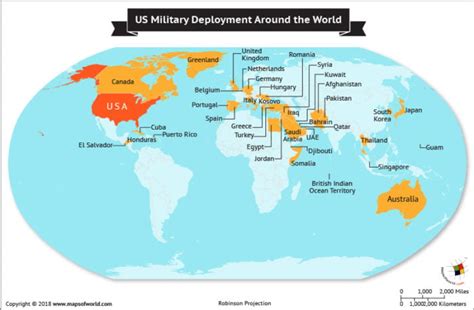 World Map Showing Where Us Military Personnel Are Deployed Answers