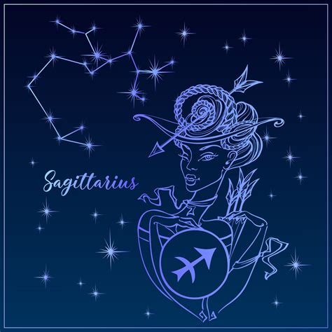 Zodiac Sign Sagittarius A Beautiful Girl The Constellation Of