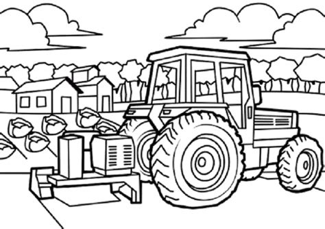 Kolorowanka Traktor Z Siewnikiem Do Druku I Online