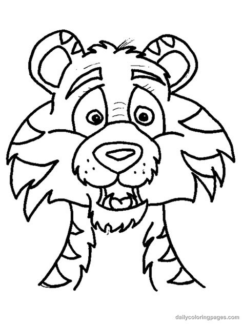Cartoon Tiger Coloring Pages Cartoon Coloring Pages