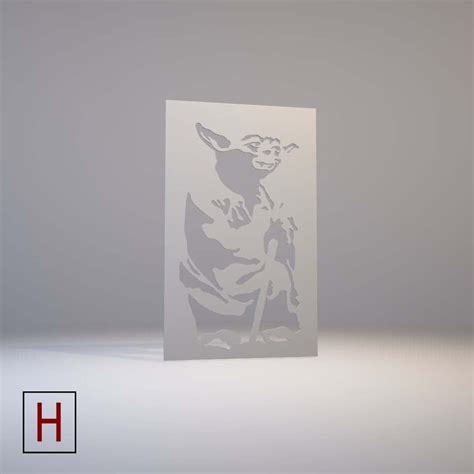 Download Stl File Star Wars Stencil Yoda • Object To 3d Print ・ Cults