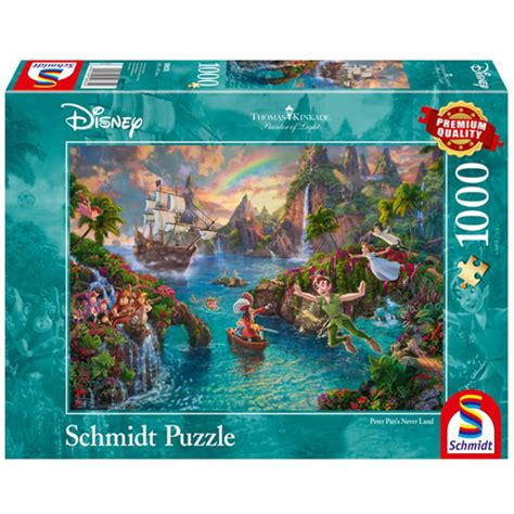 Thomas kinkade disney collection is a group of paintings inspired by great moments from famous walt disney movies this 750 piece puzzle features aurora from sleeping beauty dancing on a balcony. Thomas Kinkade - Disney: Peter Pan (1000pc) | Puzzles ...