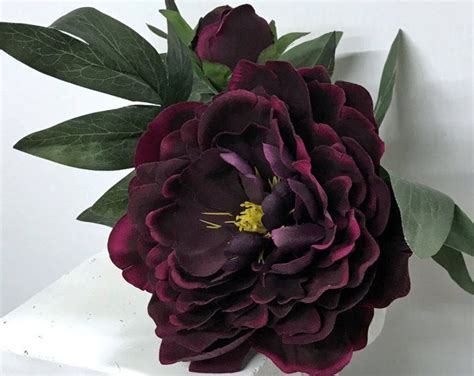 silk peony stem burgundy purple peony artificial silk flowers large peony flower diy wedding