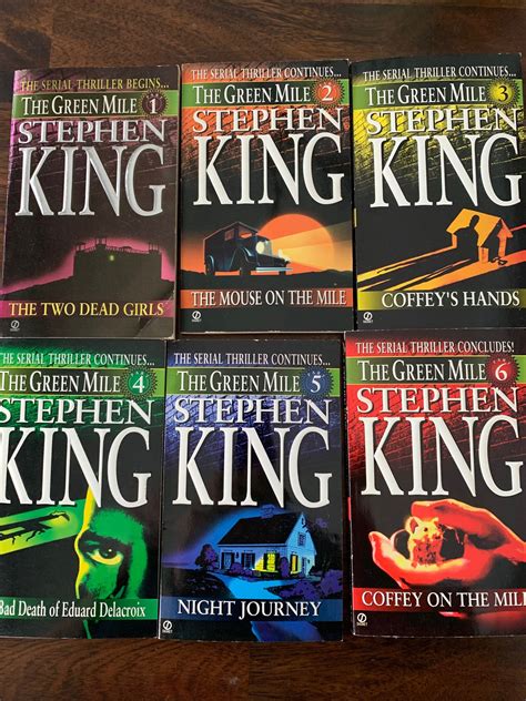 Stephen King The Green Mile Book Set 6 Books 1996 Etsy Canada