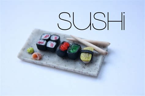 Sushi Polymer Clay Food Tutorial And Miniature Plate Clay Food