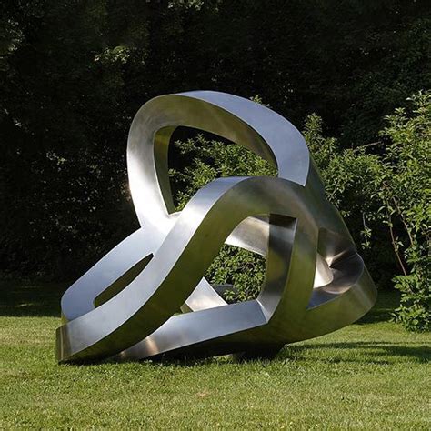 Metal Figure 8 Contemporary Art Stainless Steel Garden Sculpture