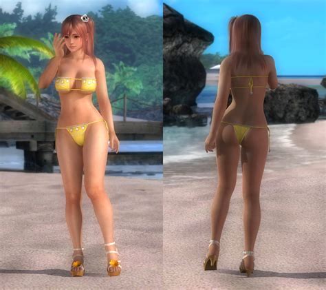 my favorite doa costumes honoka yellow bikini by doafanboi on deviantart