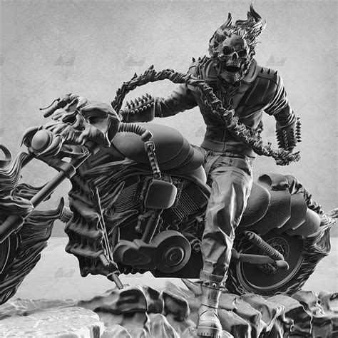 Ghost Rider On Motor Fanart Specialstl