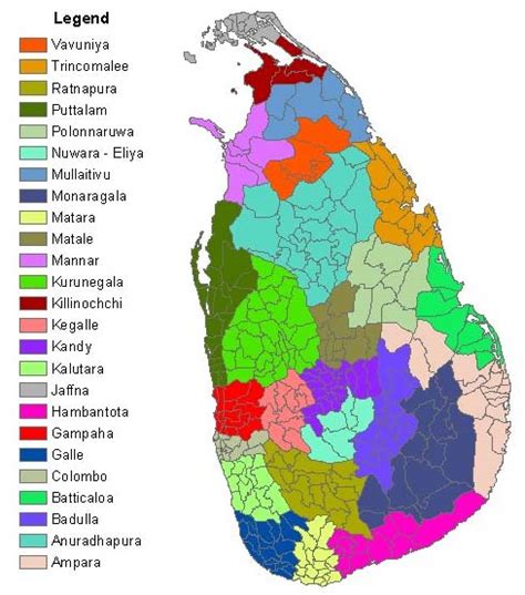 Sri Lanka Map Political Regional Maps Of Asia Regional Political City