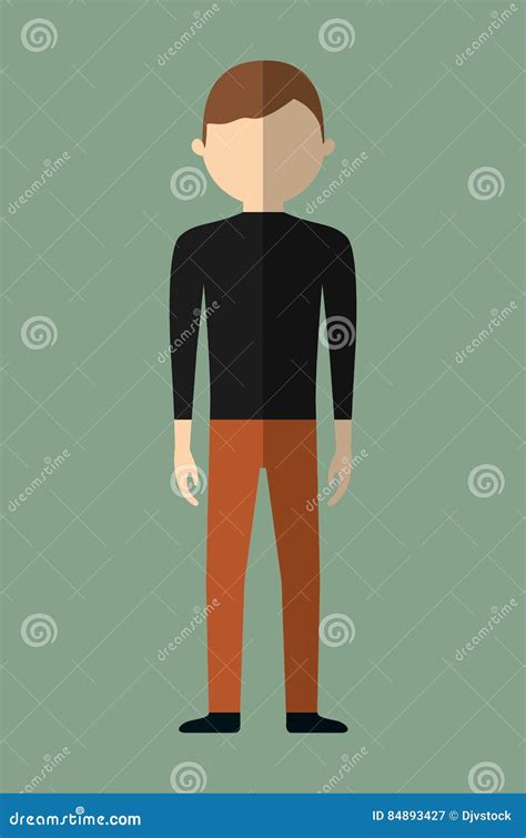 Faceless Male Avatar Icon Image Stock Illustration Illustration Of