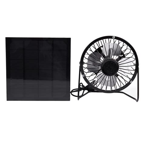 High Quality 4 Inch Cooling Ventilation Fan Usb Solar Powered Panel